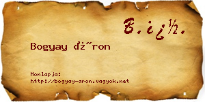 Bogyay Áron névjegykártya